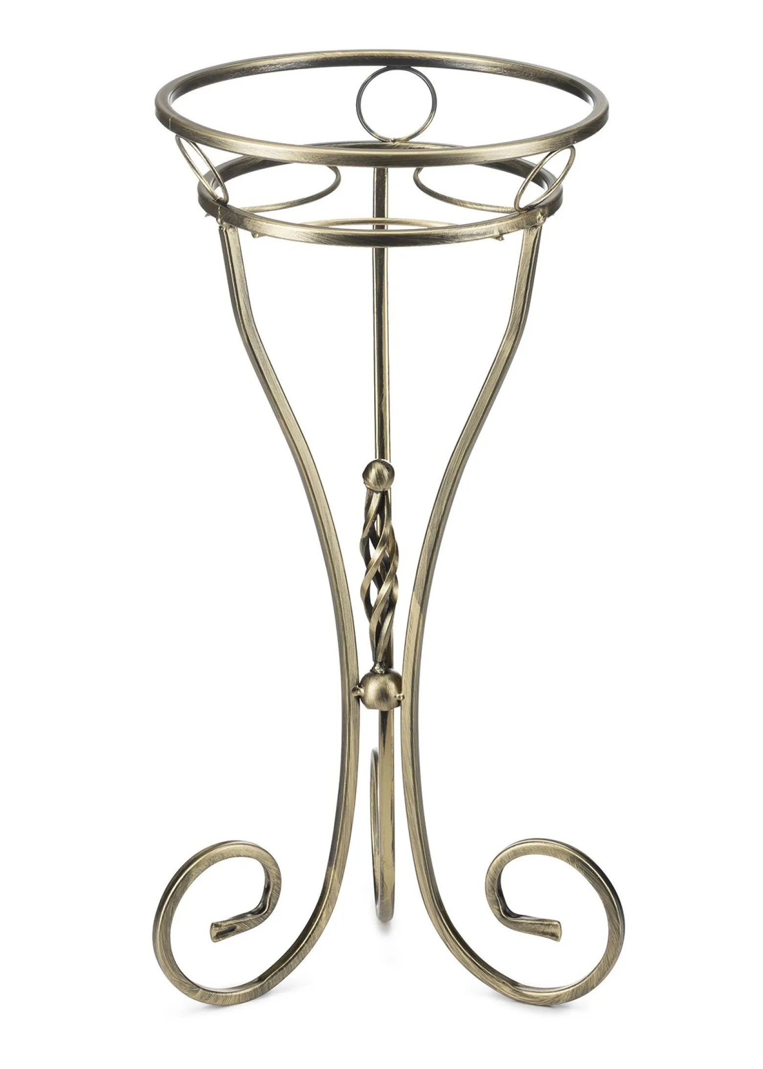 Kwietnik metalowy Shane złoty 28x60 cm Dekoracja salonu
