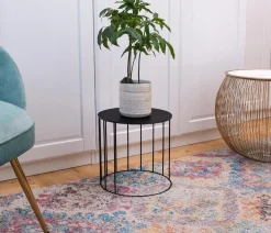 Kwietnik metalowy stojący loft 29 cm druciany stolik