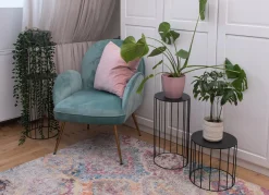 Kwietnik metalowy stojący loft 29 cm druciany stolik