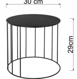 Kwietnik metalowy stojący loft 29 cm druciany stolik