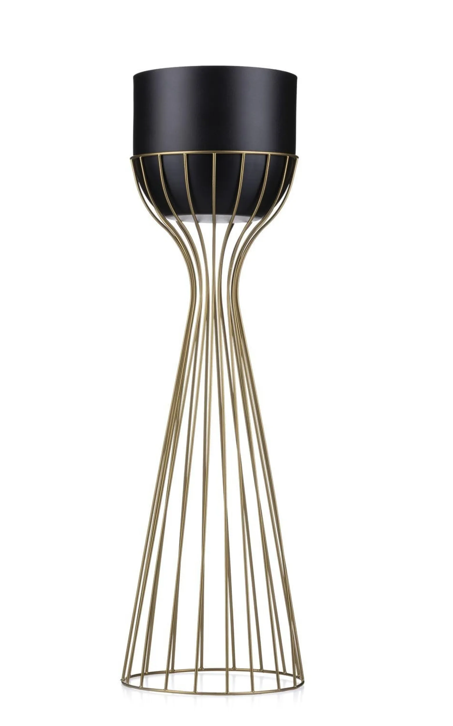 Kwietnik nowoczesny 68 cm złoto czarny GLAMOUR