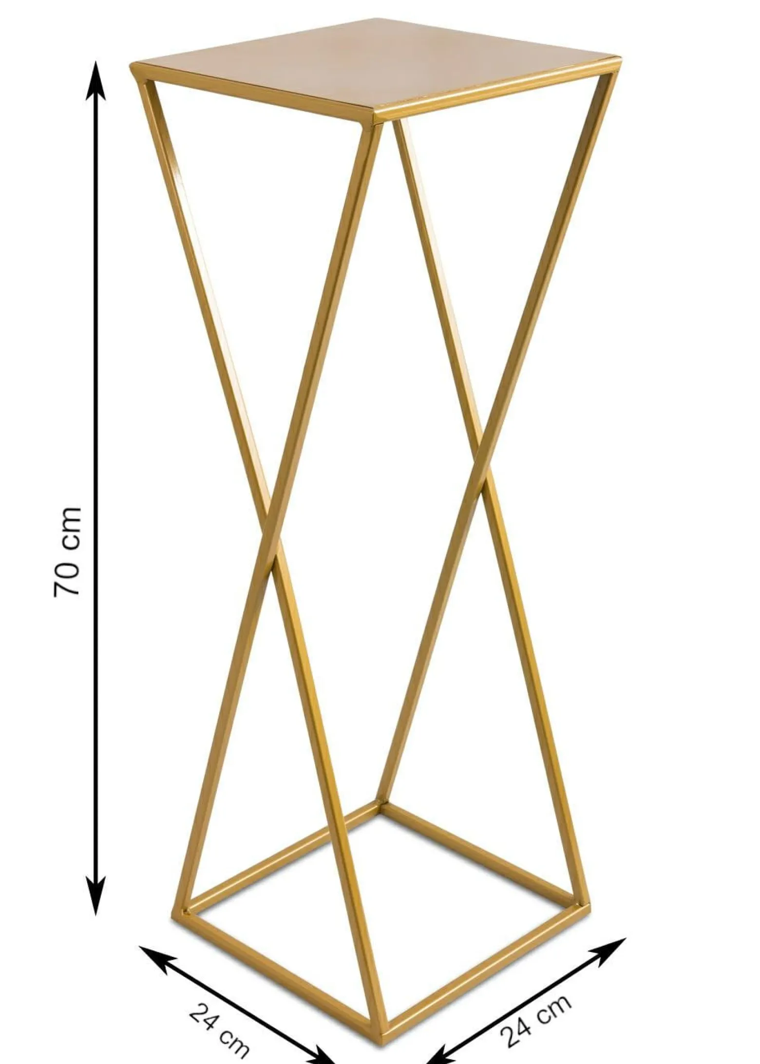 Kwietnik nowoczesny na rośliny 70 cm złoty LOFT