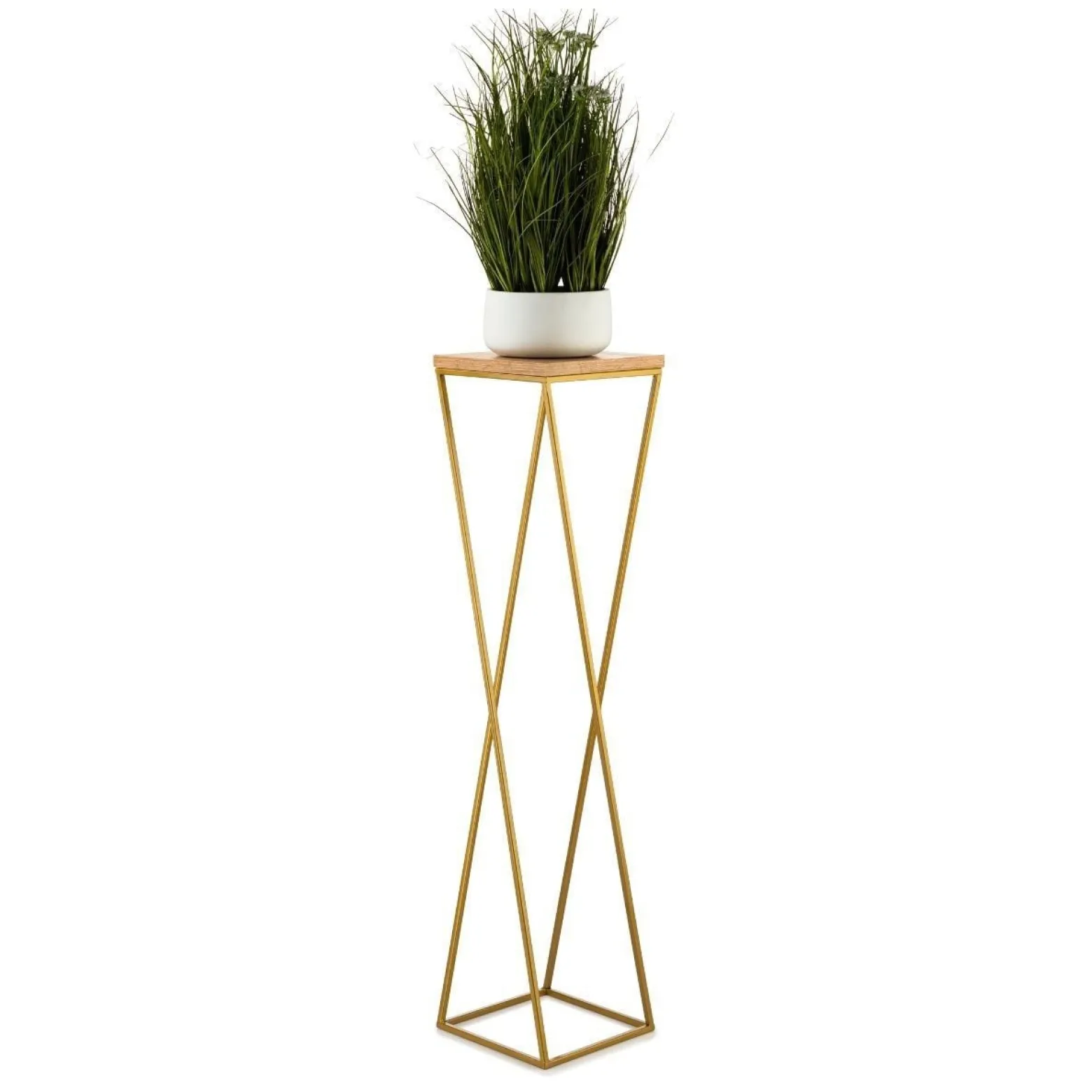 Kwietnik stojak 100 cm złoty metal GLAMOUR
