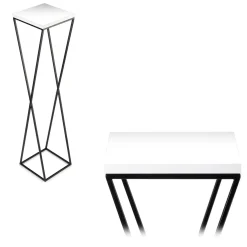 Kwietnik stojak na kwiaty 100 cm LOFT czarno biały