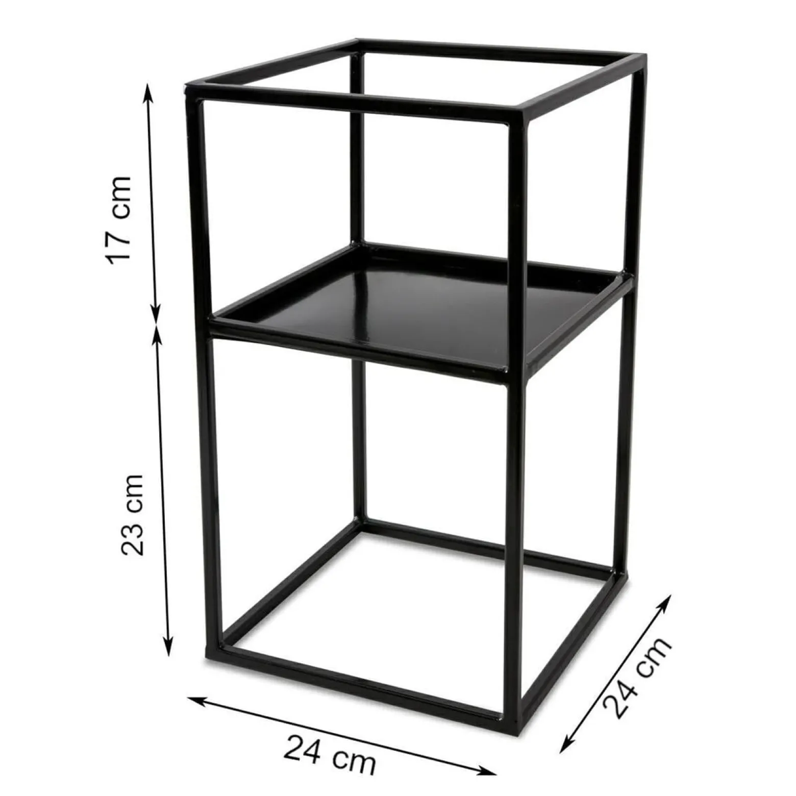 Kwietnik stojak na kwiaty z półką 40 cm LOFT