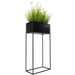Kwietnik stojący skrzynia czarny 90 cm LOFT