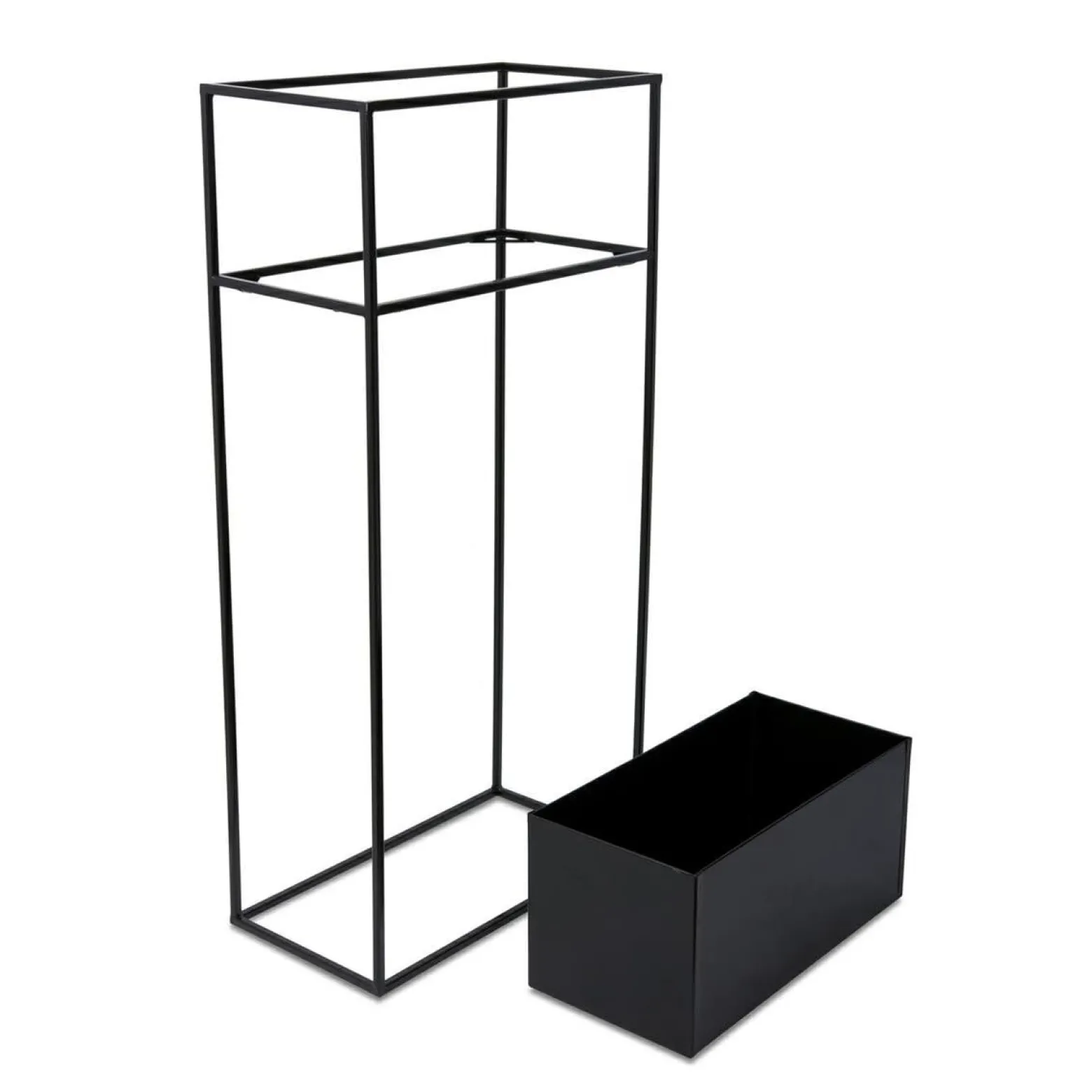 Kwietnik stojący skrzynia czarny 90 cm LOFT