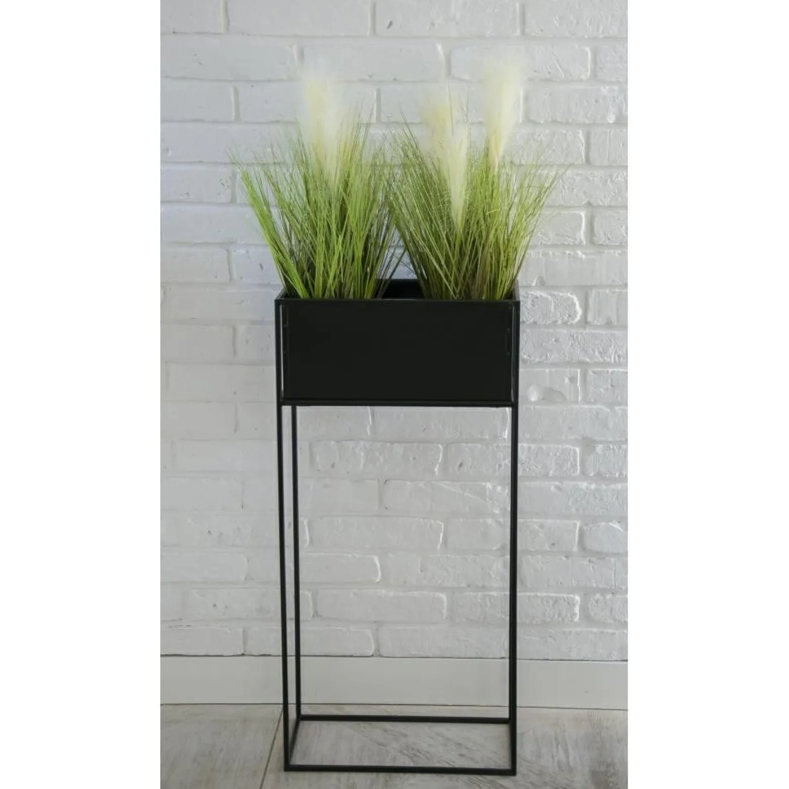 Kwietnik stojący skrzynia czarny 90 cm LOFT