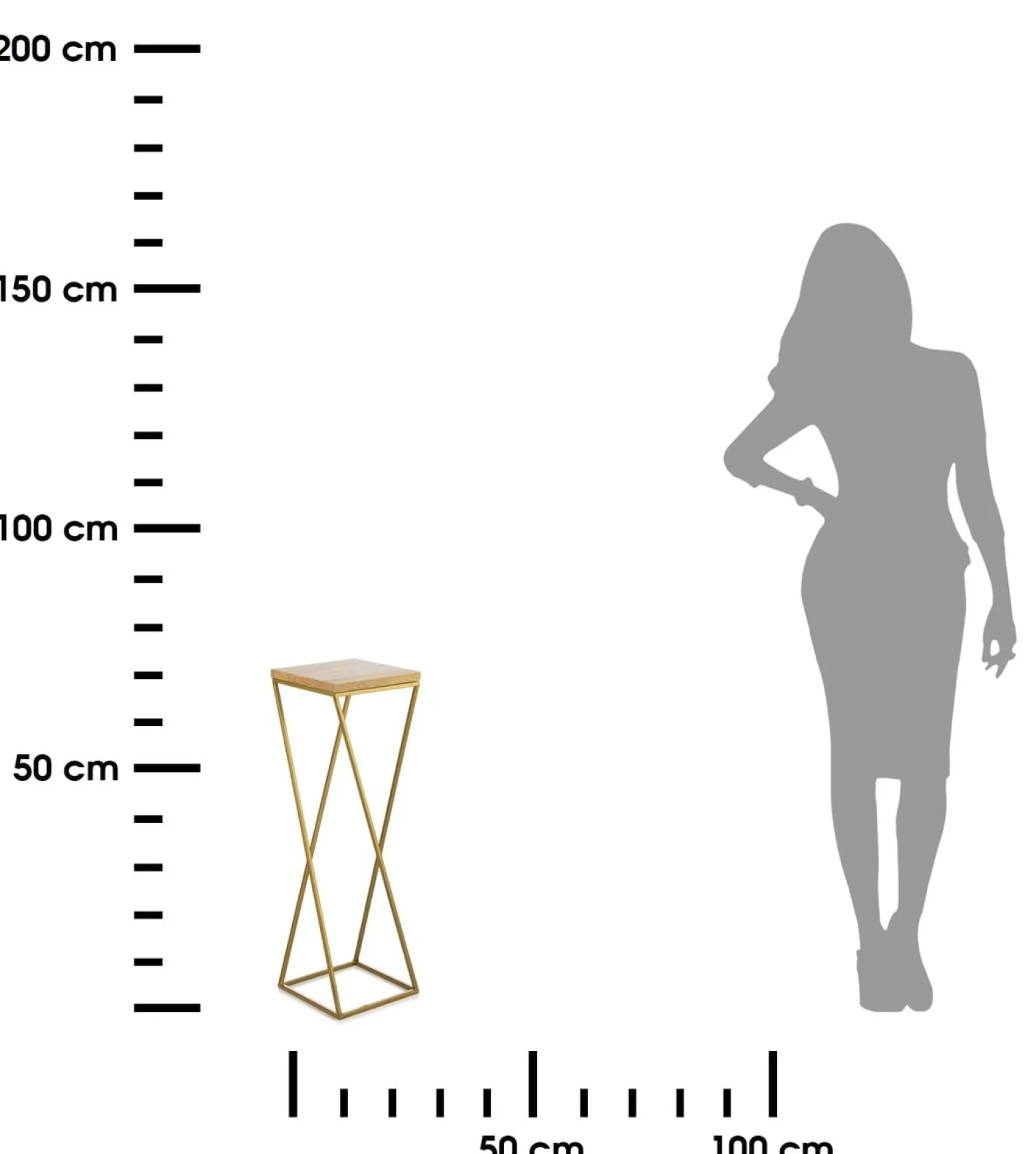 Kwietnik stojący złoty na kwiaty 70 cm metal GLAMOUR