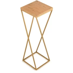 Kwietnik stojący złoty na kwiaty 70 cm metal GLAMOUR