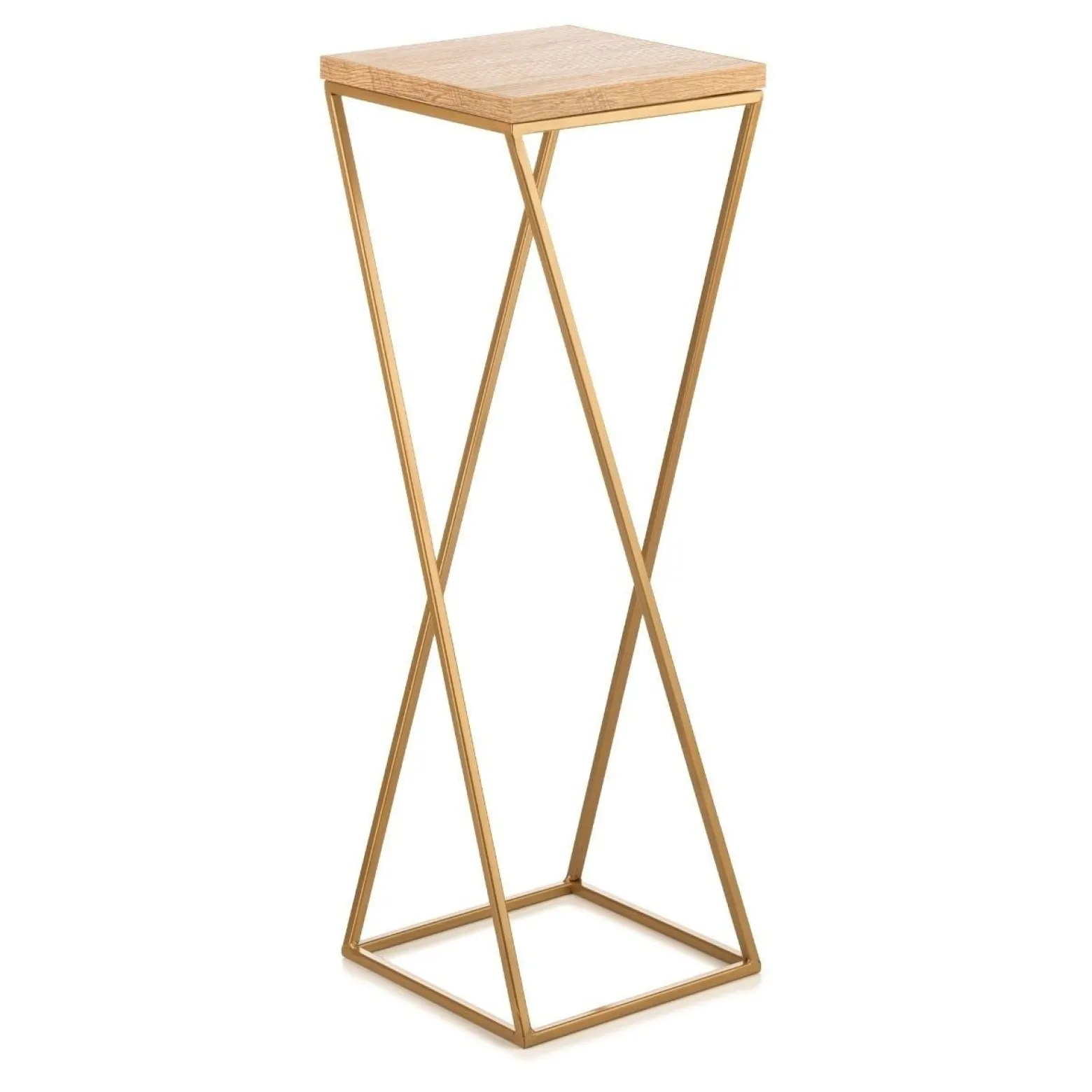 Kwietnik stojący złoty na kwiaty 70 cm metal GLAMOUR
