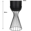 Kwietnik z osłonką stojący metalowy złoto biały 46cm drut