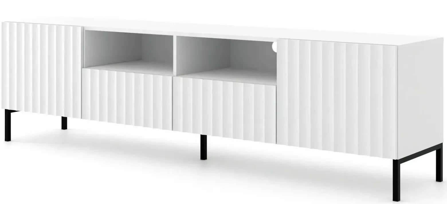Lamelowa szafka pod TV z szufladami - Orero
