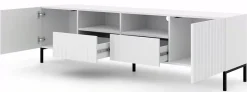 Lamelowa szafka pod TV z szufladami - Orero