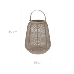 Lampion metalowy z uchwytem, 16 x 19 cm