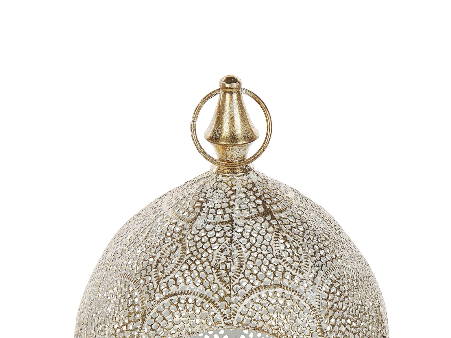 Lampion świecznik metal orient 33 cm złoty