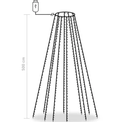 Lampka choinkowa Biały 500 cm PVC vidaXL