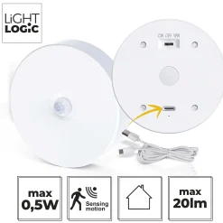 Lampka podszafkowa LED LL NAROK NL O-W LightLogic 66787 z czujnikiem ruchu