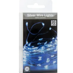 Lampki Girlanda 20 Led Zimna Biel Na Baterie