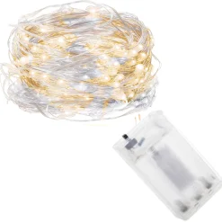 Lampki choinkowe 100 LED druciki mikro na baterie