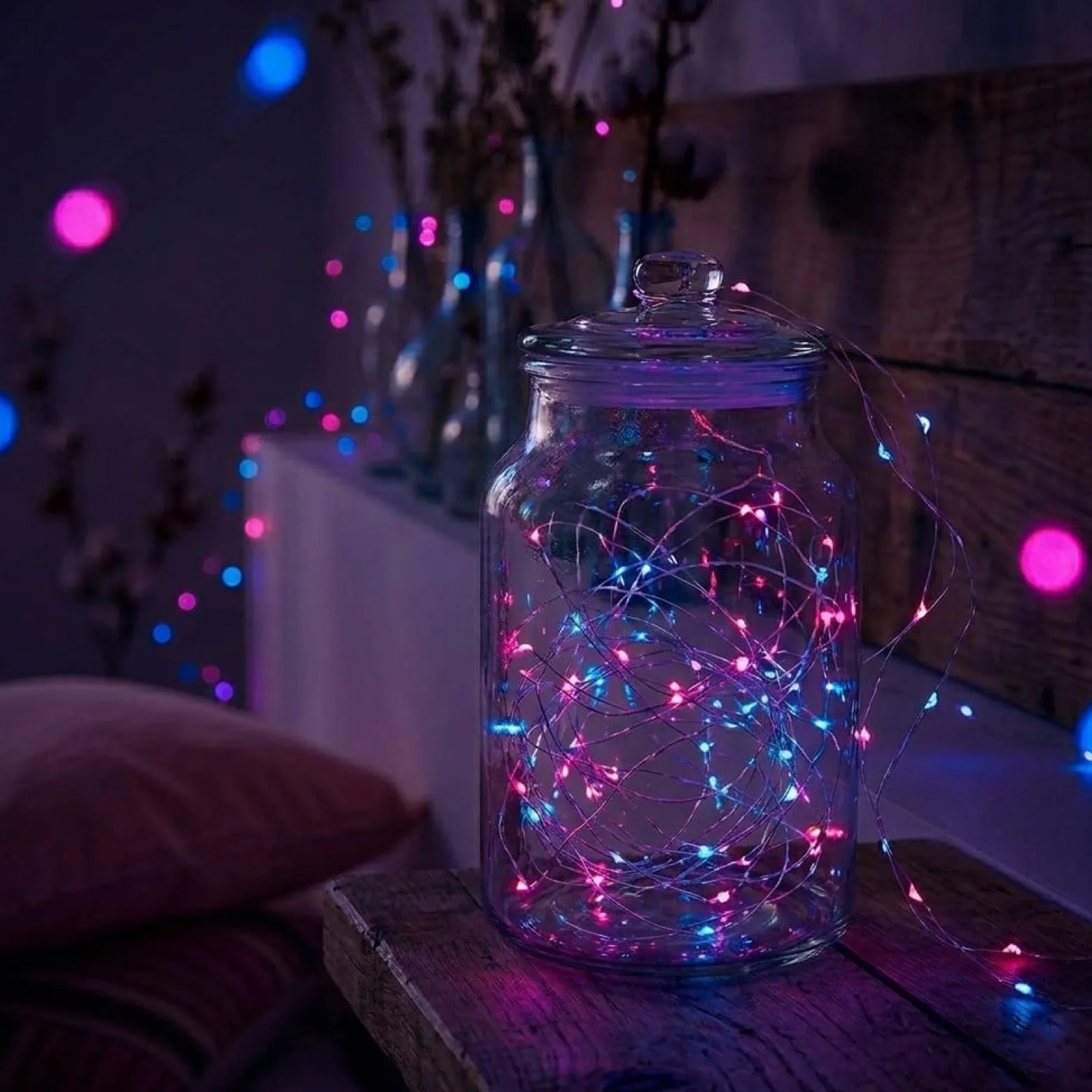 Lampki choinkowe 100 LED druciki mikro na baterie