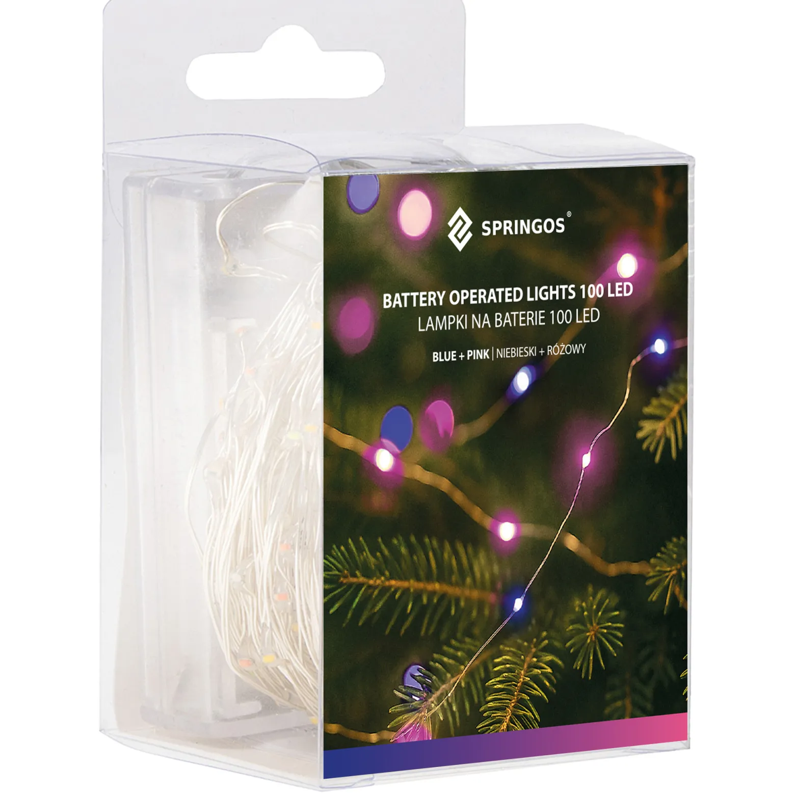 Lampki choinkowe 100 LED druciki mikro na baterie
