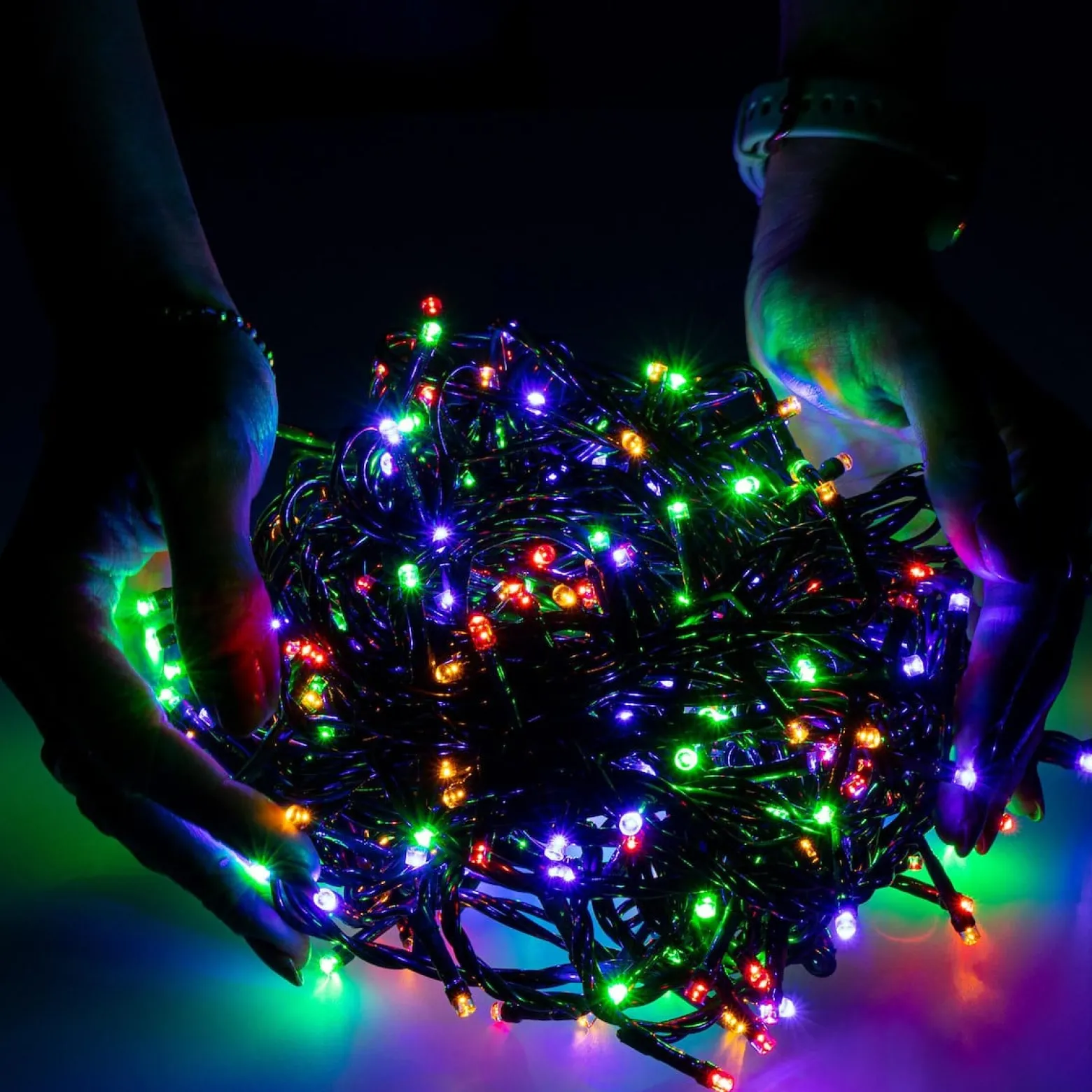 Lampki choinkowe 300 led multikolor 25,5 m oświetlenie IP44