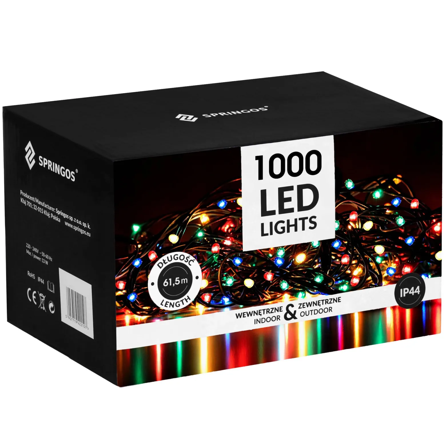 Lampki choinkowe 1000 Led multikolor 81,5 m oświetlenie IP44