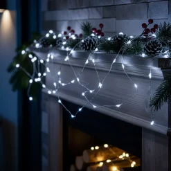 Lampki choinkowe 10 led na baterie druciki mikro biały zimny