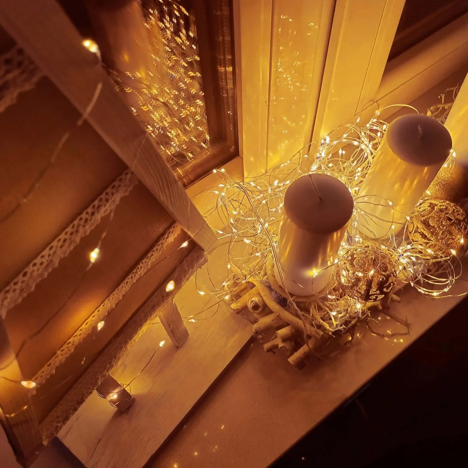 Lampki choinkowe 10 Led na baterie ciepły biały