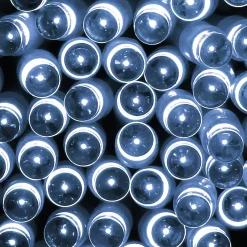 Lampki choinkowe 100 Led na baterie biały zimny z pilotem