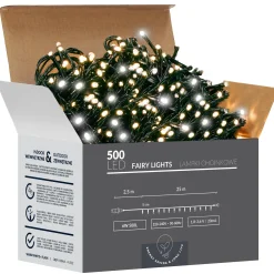 Lampki choinkowe 27,5 m biały ciepły + flash 500 LED IP44