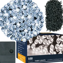 Lampki świąteczne 100 led biały zimny 8,5 m oświetlenie IP20