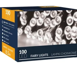 Lampki świąteczne 100 led biały zimny 8,5 m oświetlenie IP20