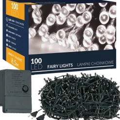 Lampki świąteczne 100 led biały zimny 8,5 m oświetlenie IP20