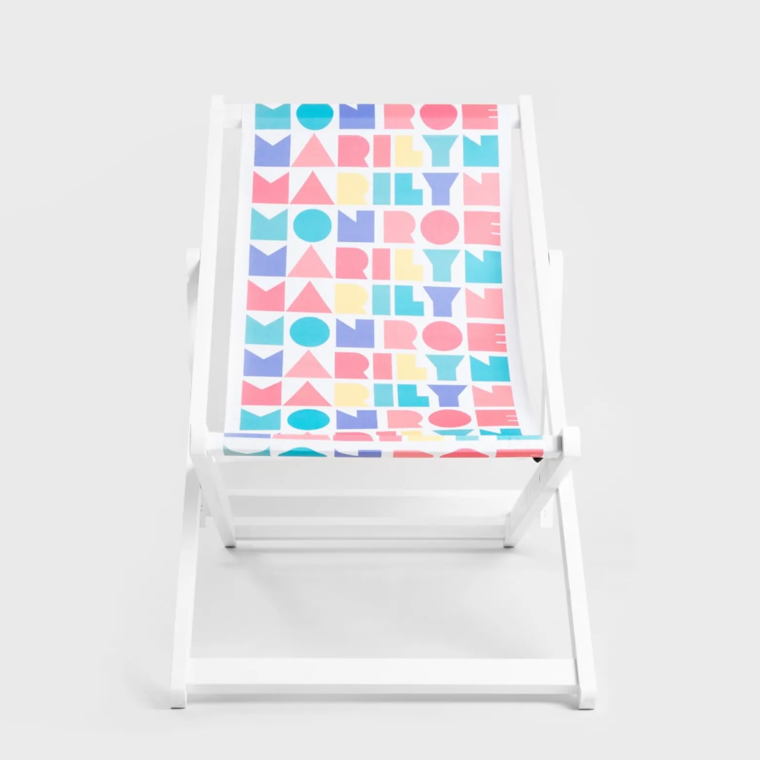 Leżak MONROE SUMMER drewniany biały 59x87/102x87/71 cm HOMLA