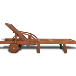 Leżak ogrodowy Brąz Drewno vidaXL
