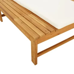 Leżak Brąz Drewno akacjowe vidaXL