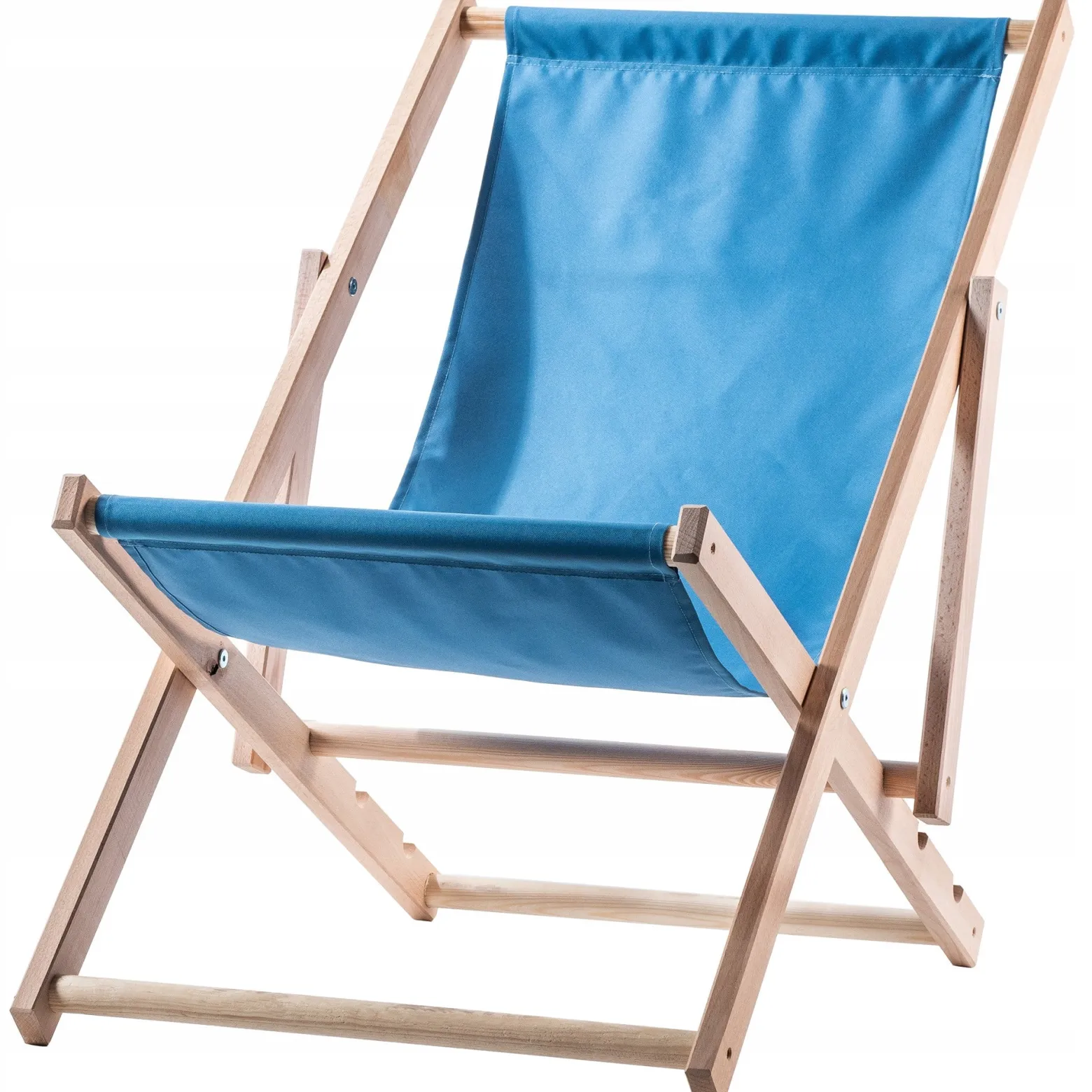 Leżak Drewniany Składany Plażowy Fotel Ogrodowy