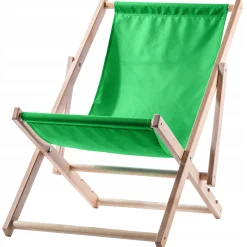Leżak Drewniany Składany Plażowy Fotel Ogrodowy