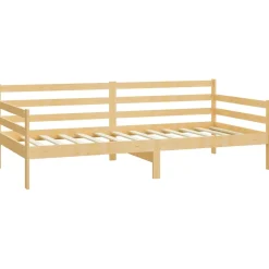 Leżanka Brąz 90 x 200 cm Drewno sosnowe vidaXL