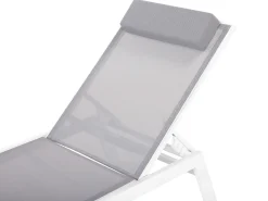 Leżanka leżak ogrodowy aluminiowy szary