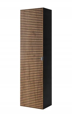 LOFT Słupek łazienkowy 136 czarny/dąb craft złoty