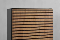 LOFT Słupek łazienkowy 136 czarny/dąb craft złoty