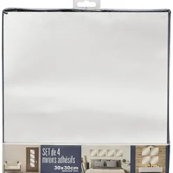 Lustra samoprzylepne 30 cm Levi Square 4 szt.