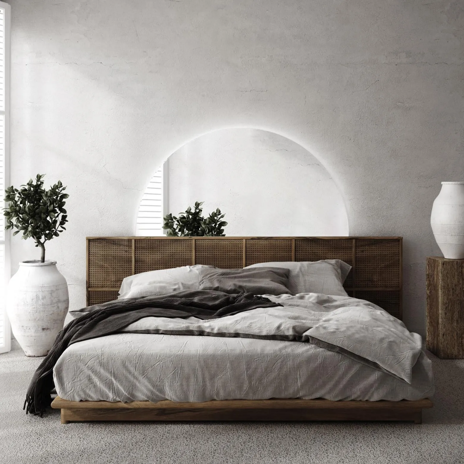 Lustro Ścienne Półokrągłe LED do Łazienki 1/2 fi70 cm