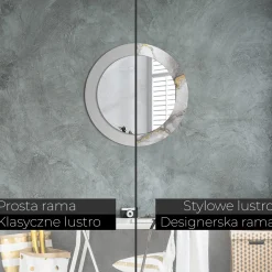 Lustro dekoracyjne Ścienne fi60 okrągłe - Marmurowy wzór