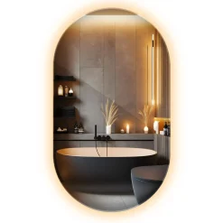 Lustro LED Wallfluent 40 x 70 cm do łazienki ciepła barwa światła