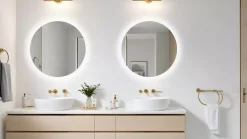 Lustro podświetlane LED MOON 60 cm Antypara, Zmiana barwy