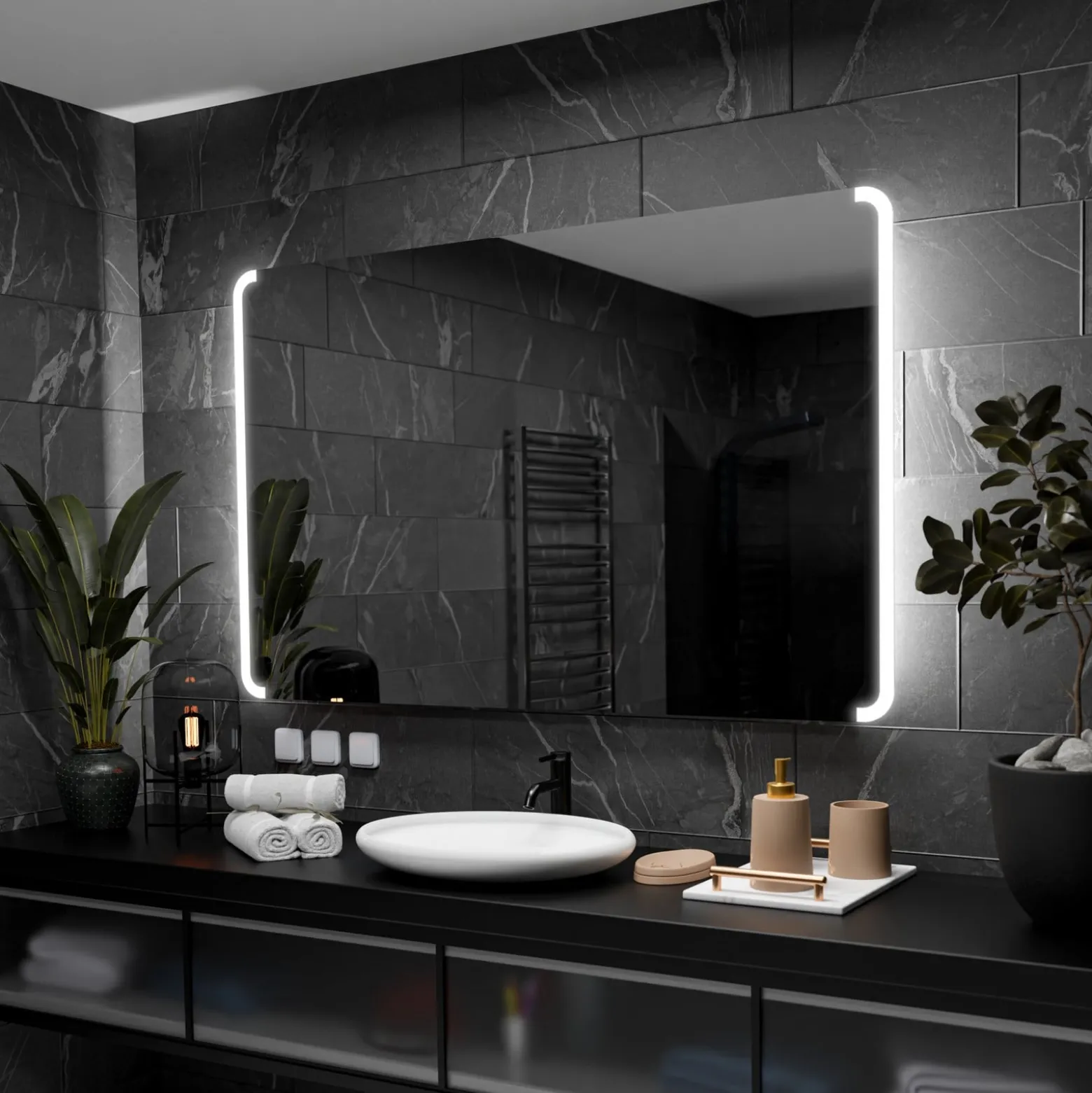 Lustro Podświetlane Led Seattle - 70Cm, 50Cm